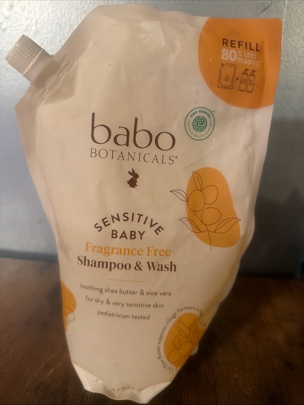 Babo Botanicals Sensitive Baby Fragrance Free Shampoo & Wash - 32 fl oz